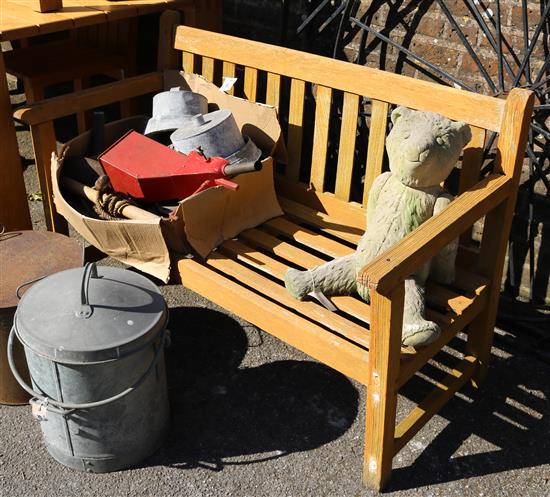 Wooden garden bench